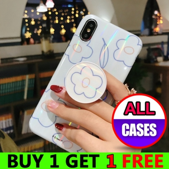 Accessories - LAST! NEW iPhone XS/X/7/8 Flower Case W/Holder